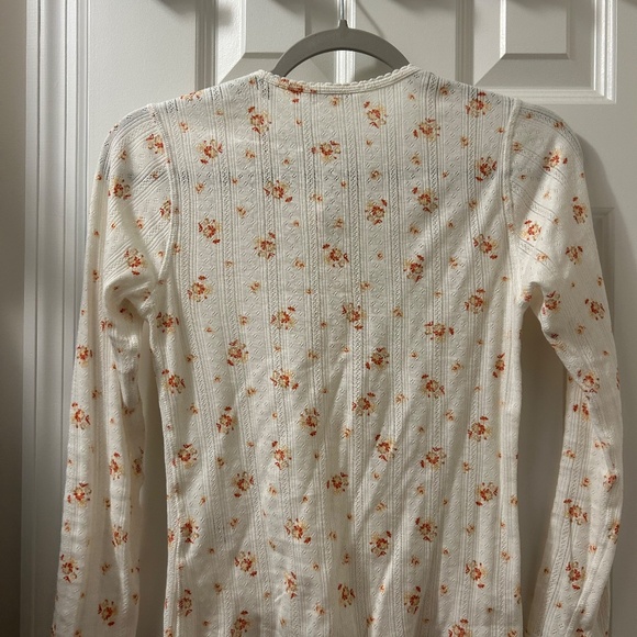 DÔEN Amelie Top in French Marigold organic cotton pointelle - Picture 2 of 7